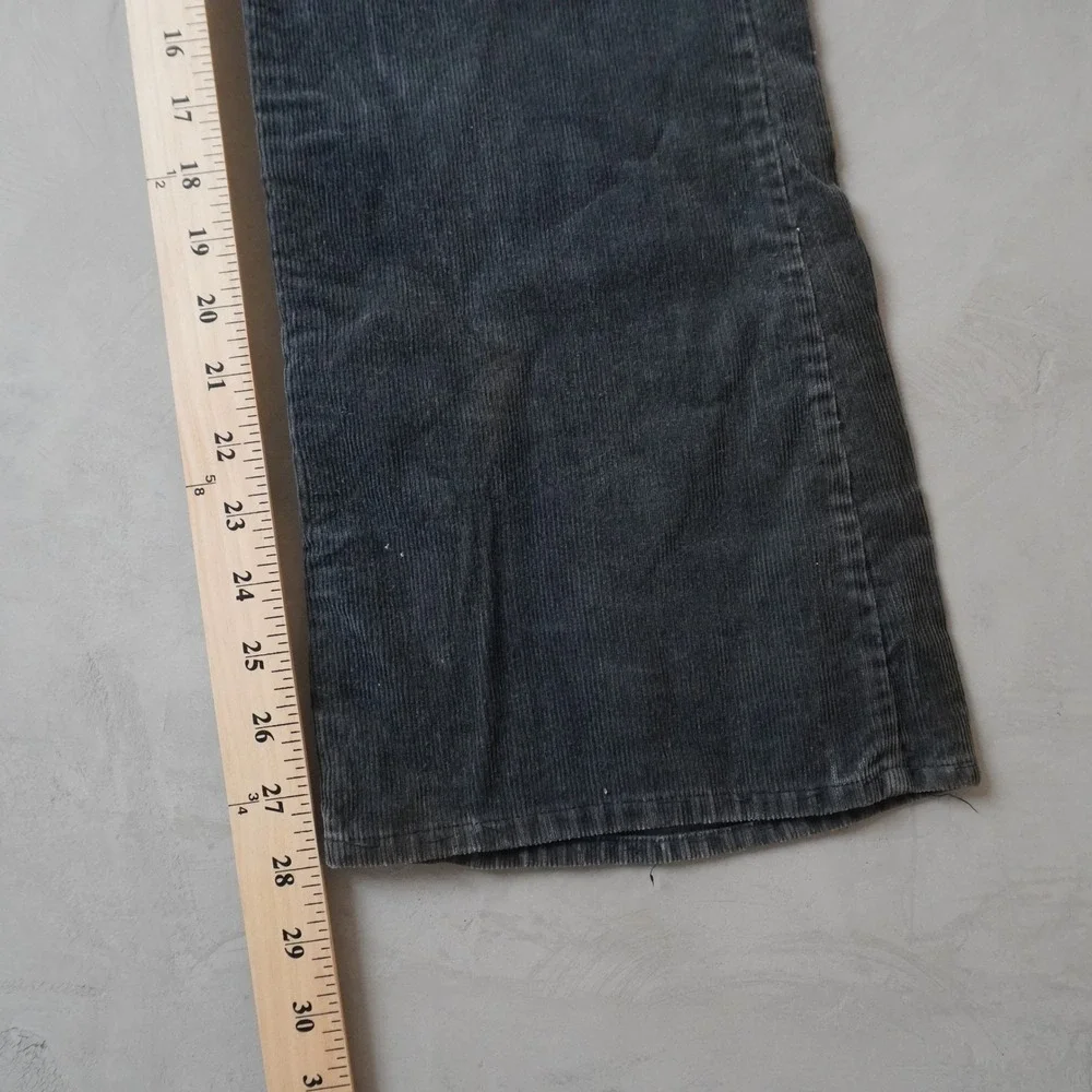 Vintage Levis Corduroy Pants 34x28 Mens 80s Grey White Tab Straight Leg Cord